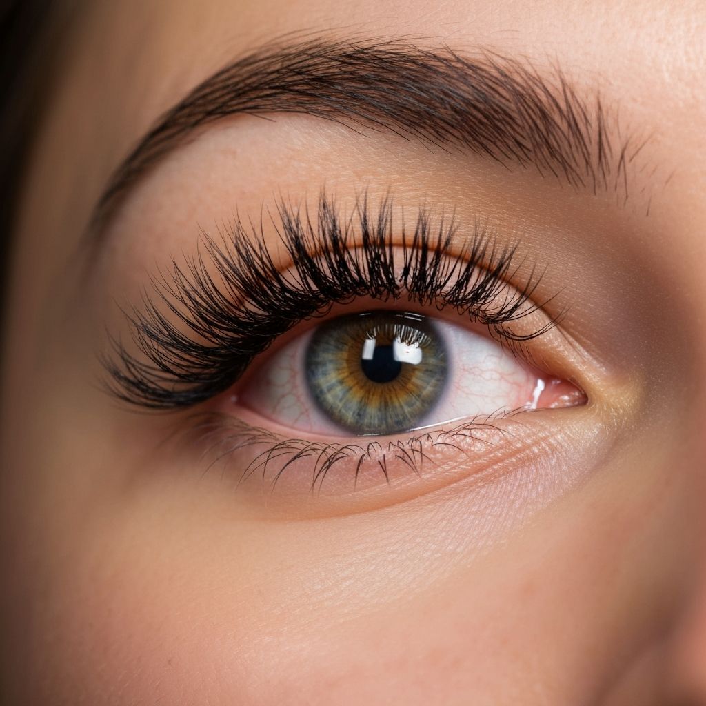 Classic lash extensions — natural and wispy